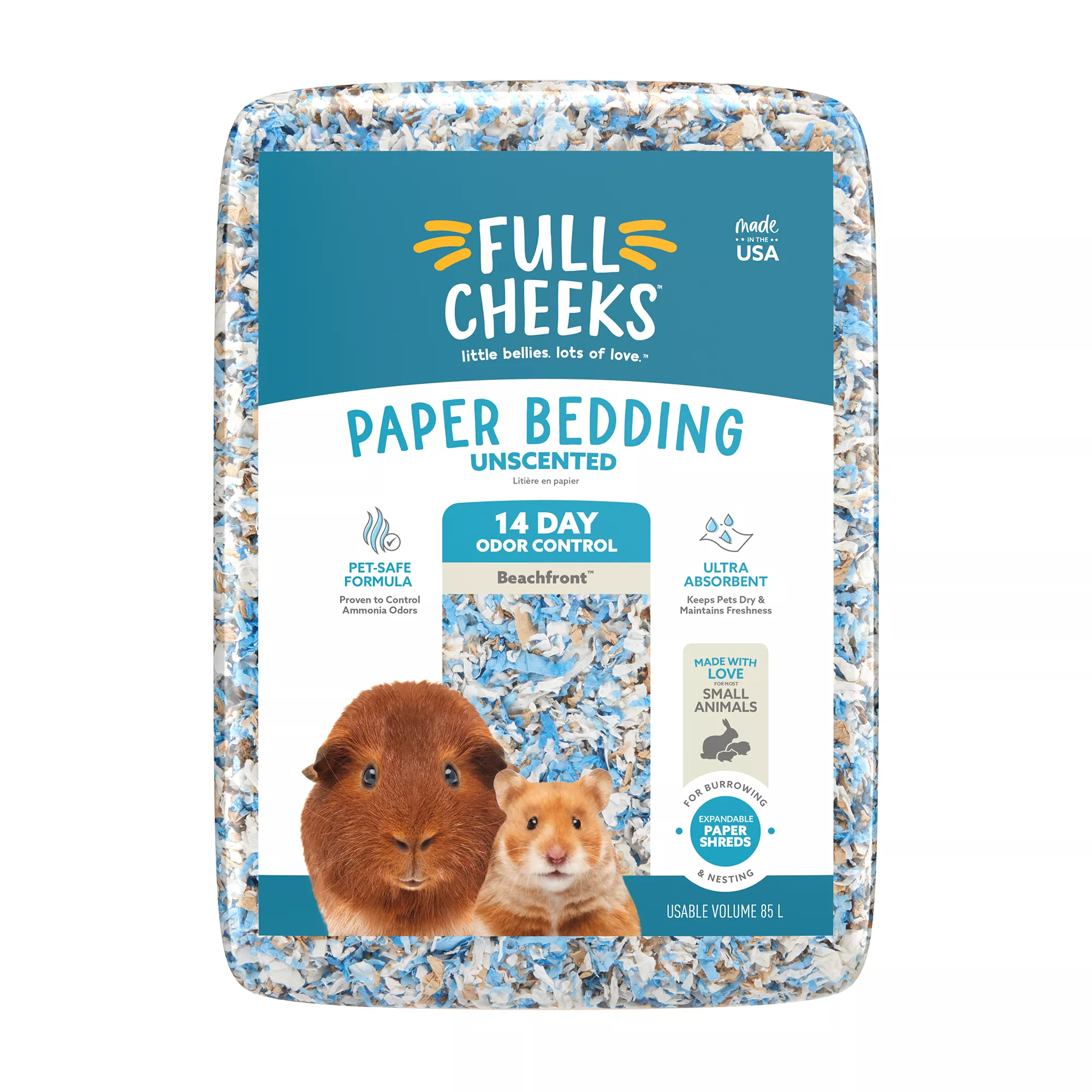 Full Cheeks™ Odor Control Small Pet Paper Bedding - Beachfront