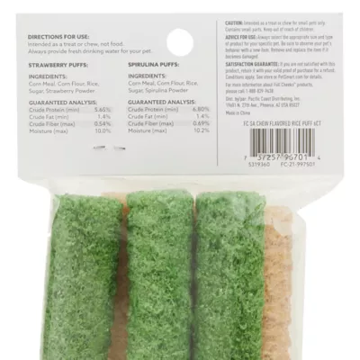 Product Full Cheeks™ Small Pet Flavored Rice Puff - Strawberry & Spirulina