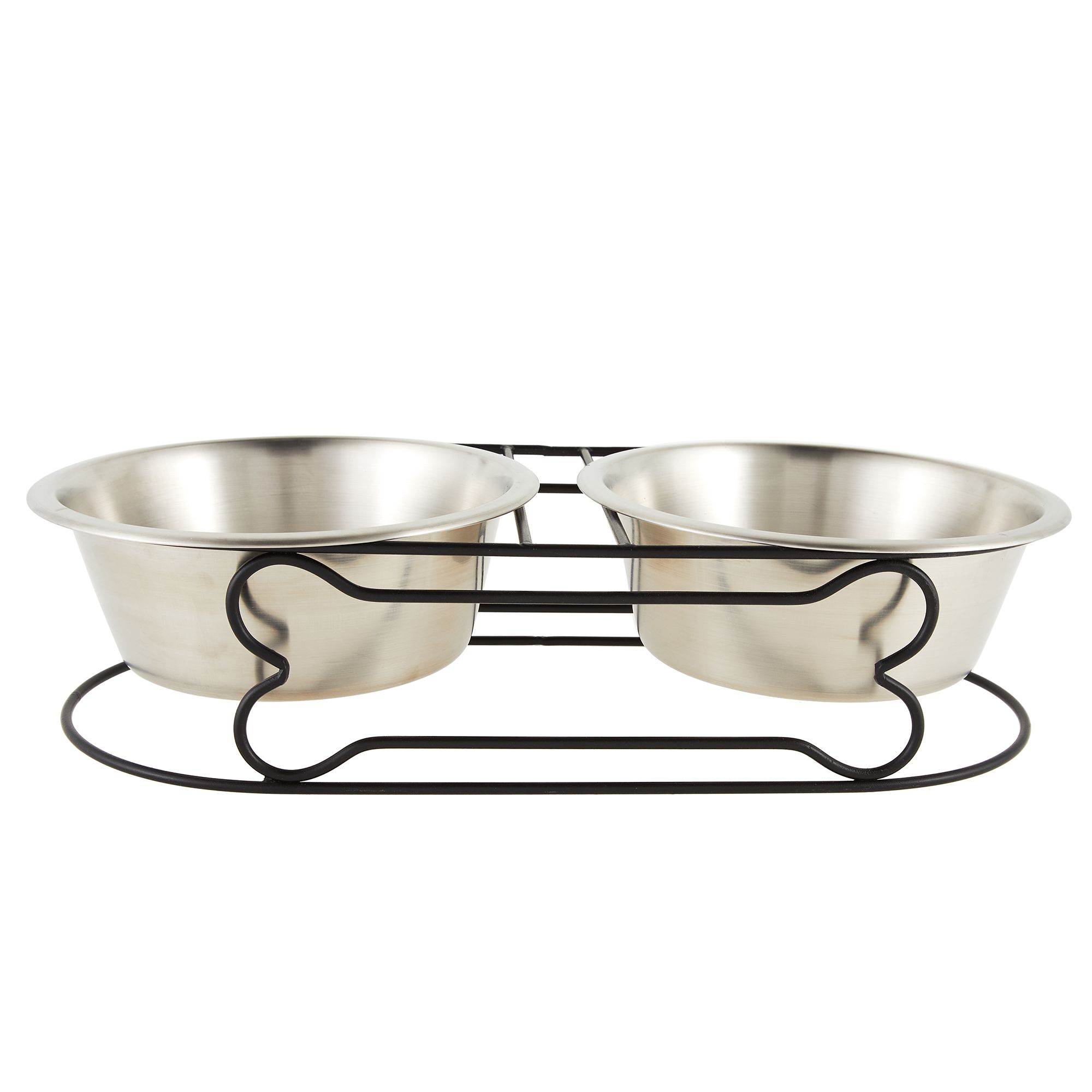 Elevated Dog Bowl with Double Stainless Steel Bowl and Waterproof Plate ,  Rustic Wooden Dog Dish Stand for Medium To Large Dogs and Cats. Do-Over  Color 