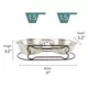Product Top Paw® Elevated Stainless Steel Double Diner Dog Bowl