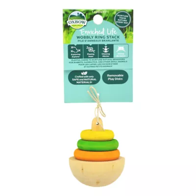 Product Oxbow Enriched Life Wobbly Ring Stack Small Pet Toy