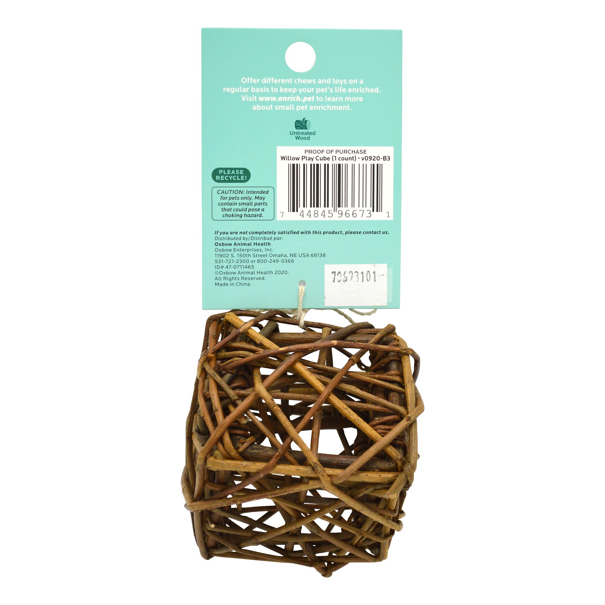 Oxbow Enriched Life Small Pet Willow Play Cube Willow Chew Cube - thumbnail 2