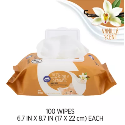 Whisker City® Gentle Sensitive Skin Grooming Cat Wipes - Vanilla Scent 100 Count - Image 4