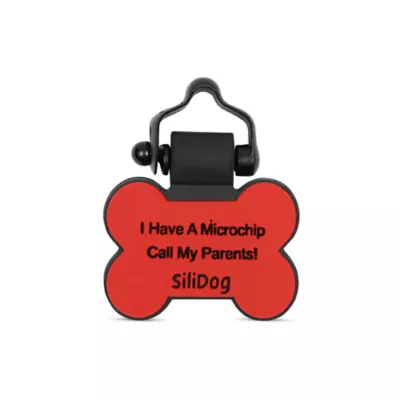 Product SiliDog The Silent Dog Tag Personalized Silicone Bone Dog ID Tag