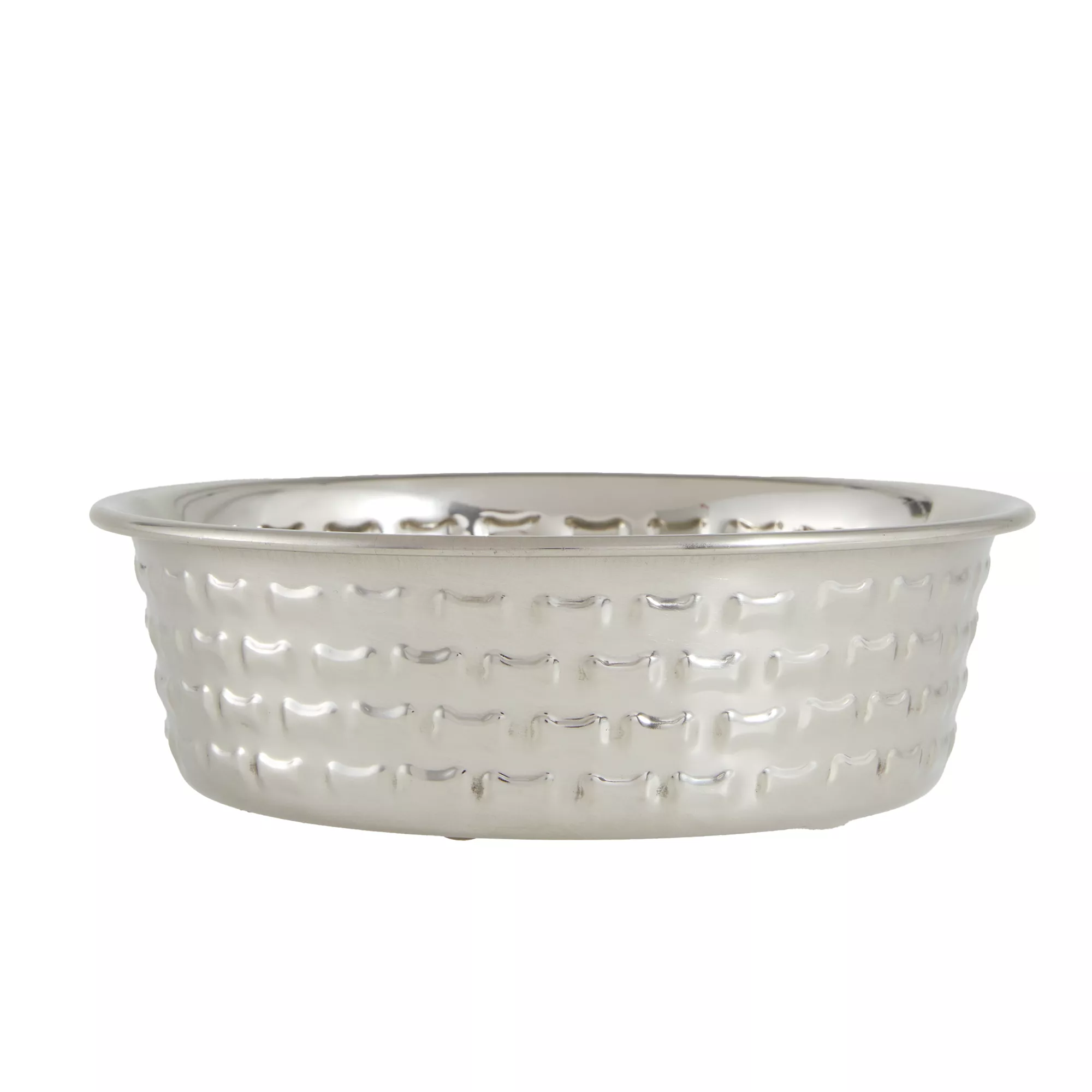 Top Paw® Embossed Bones Stainless Steel Dog Bowl, 3-cup