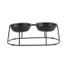 Whisker City® Black Metal Double Cat Diner with Stand image thumbnail 1