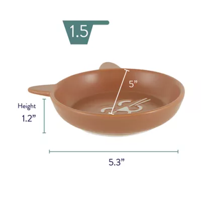 Product Whisker City® Terracotta Ceramic Cat Saucer, 1.5-cup