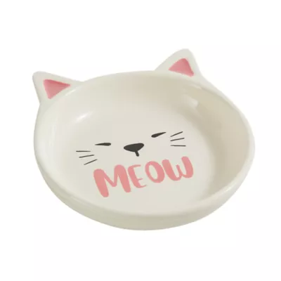 Product Whisker City® Ceramic Kitty Face Meow Cat Saucer, 0.75-cup