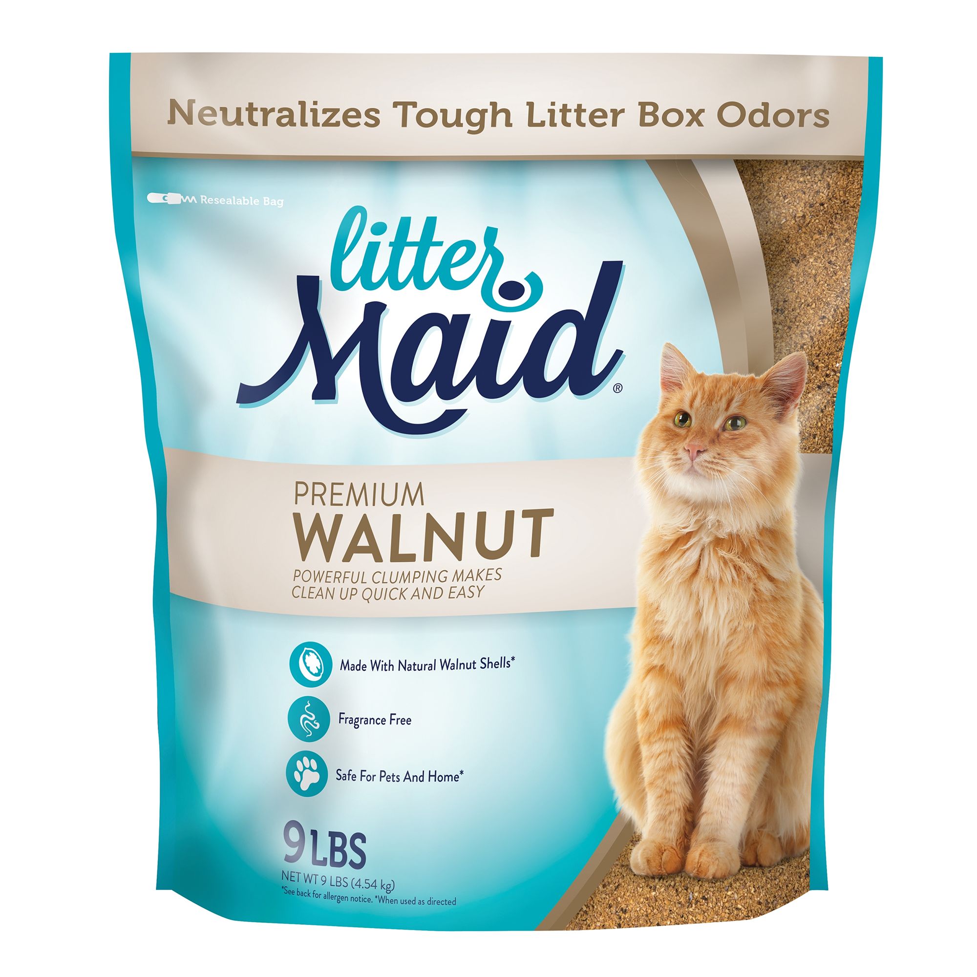 LitterMaid Premium Clumping Walnut Cat Litter Unscented cat Litter