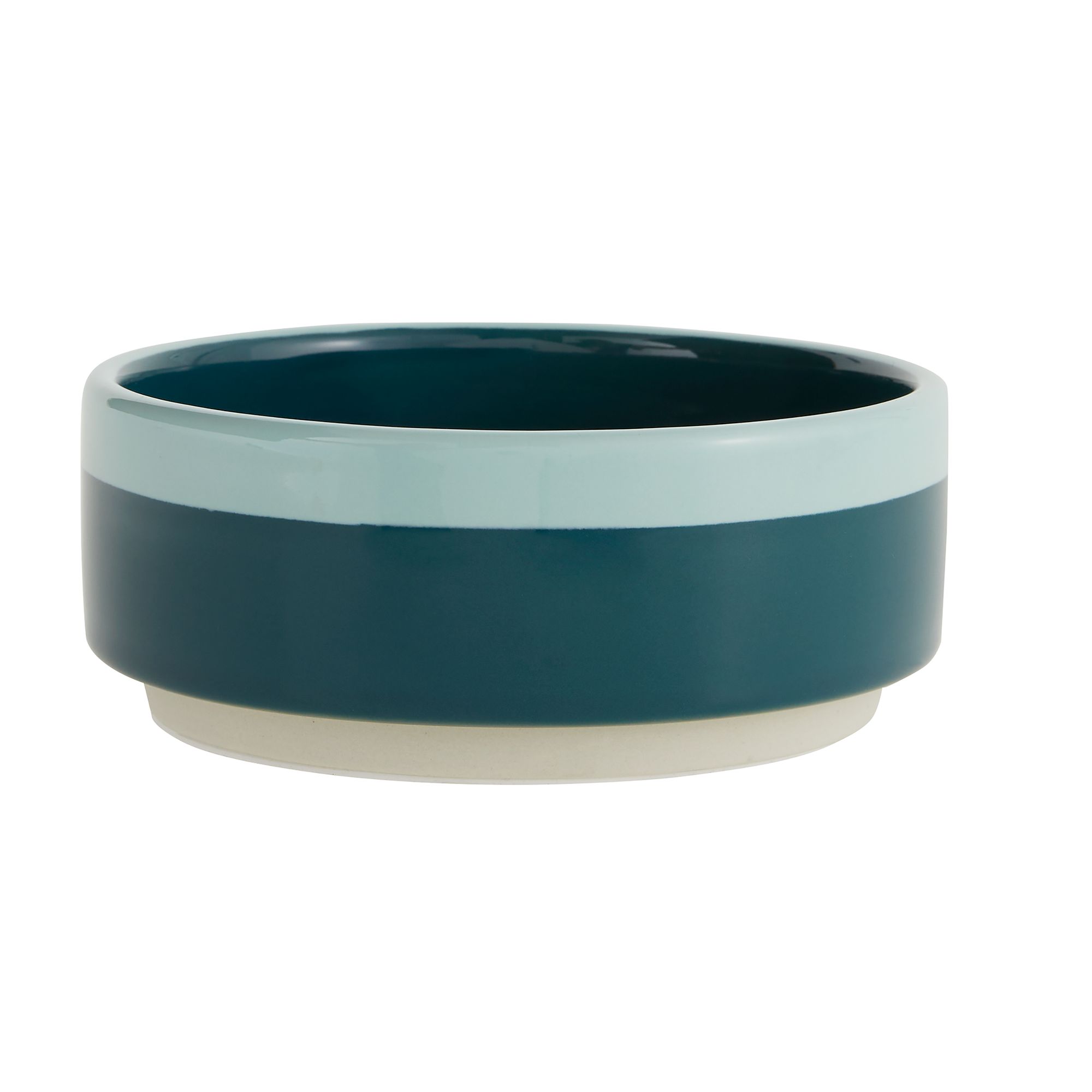 Top Paw® Blue Block Ceramic Dog Bowl dog Food & Water Bowls PetSmart