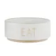 Product Top Paw® "Eat" White Embossed Ceramic Dog Bowl