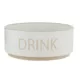 Product Top Paw® "Drink" White Embossed Ceramic Dog Bowl