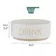 Product Top Paw® "Drink" White Embossed Ceramic Dog Bowl