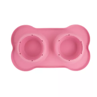 Product Top Paw® Silicone Mat with Double Dog Bowls