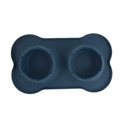 Product Top Paw® Silicone Mat with Double Dog Bowls