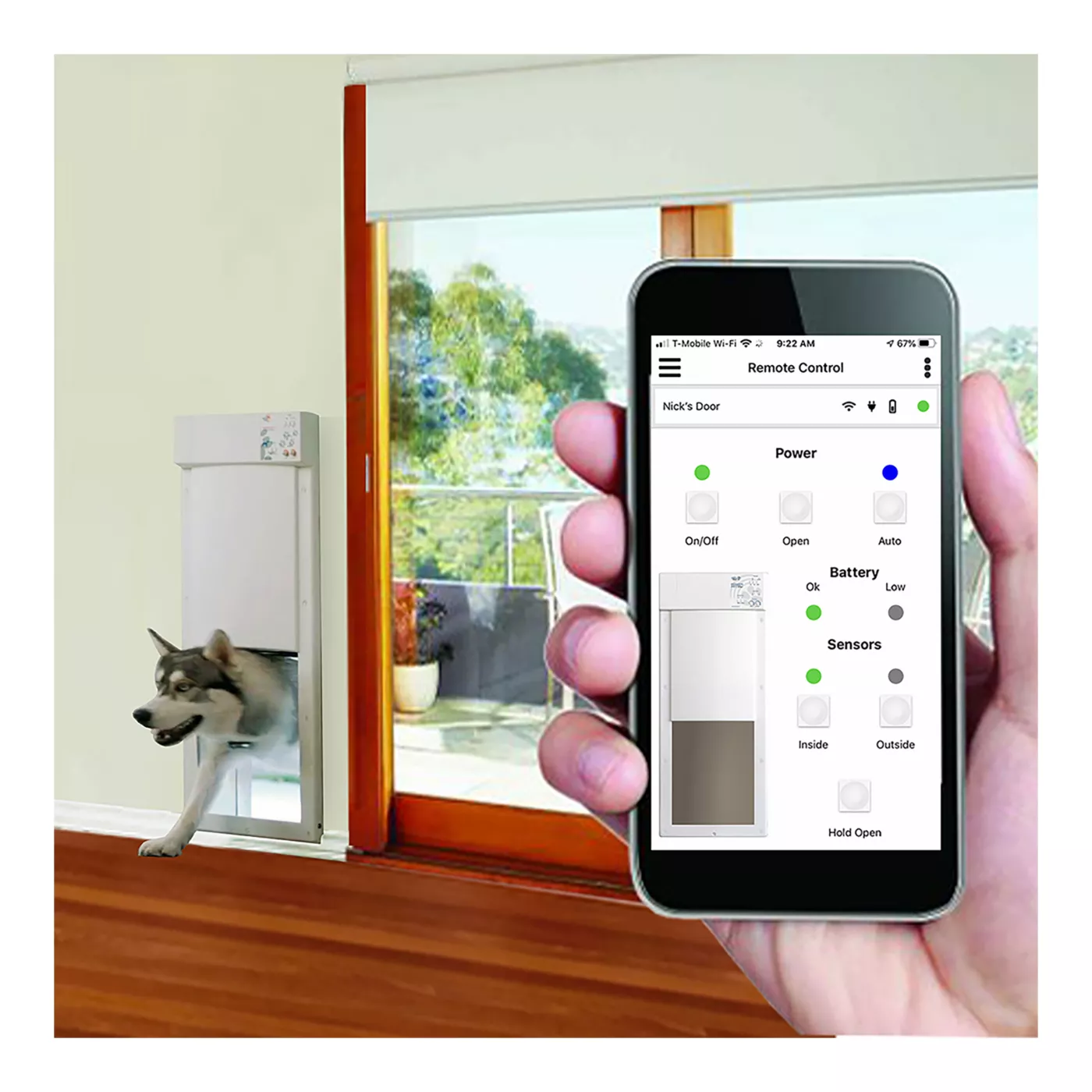 High Tech Pet WiFi Enabled Smartphone Controlled Automatic Dog Cat Door