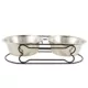 Product Top Paw® Elevated Stainless Steel Double Diner Dog Bowl