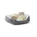 Whisker City® Grey Rose Stitch Cuddler Cat Bed image thumbnail 1