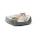 Product Whisker City® Grey Rose Stitch Cuddler Cat Bed