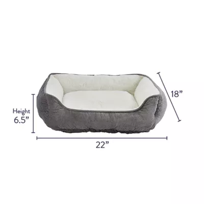 Product Whisker City® Grey Rose Stitch Cuddler Cat Bed