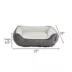 Whisker City® Grey Rose Stitch Cuddler Cat Bed image thumbnail 2