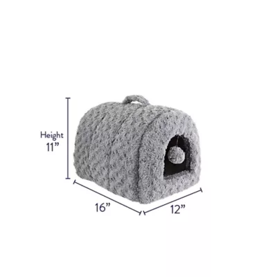 Product Whisker City® Fur Hiding Hut & Toy Cat Bed