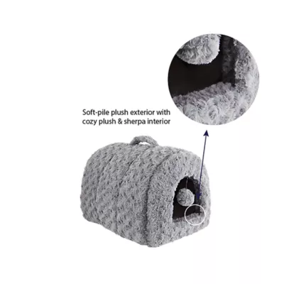 Product Whisker City® Fur Hiding Hut & Toy Cat Bed