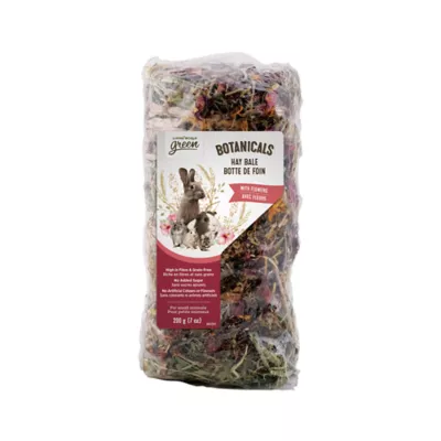 Product Living World Green Botanicals Hay Bale with Flowers Small Pet Treat