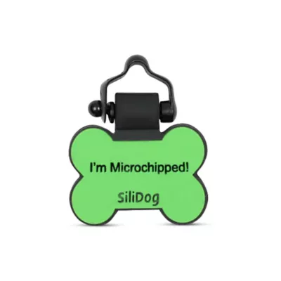 Product SiliDog The Silent Dog Tag Personalized Silicone Bone Dog ID Tag