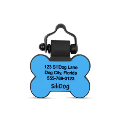 Product SiliDog The Silent Dog Tag Personalized Silicone Bone Dog ID Tag