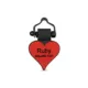 Product SiliDog The Silent Dog Tag Personalized Silicone Heart Dog & Cat ID Tag