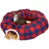 Kitty City Plaid Tunnel Cat Bed image thumbnail 1