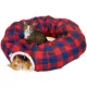 Product Kitty City Plaid Tunnel Cat Bed