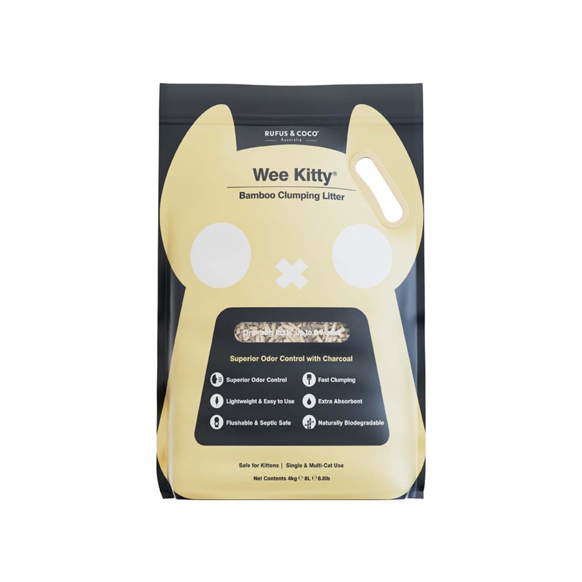 Rufus & Coco® Wee Kitty® Clumping MultiCat Bamboo Cat Litter