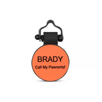 SiliDog The Silent Dog Tag Personalized Silicone Circle Dog & Cat ID Tag - Image 1