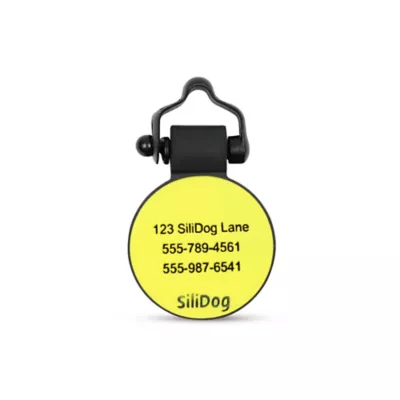 SiliDog The Silent Dog Tag Personalized Silicone Circle Dog & Cat ID Tag - Image 2