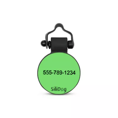 Product SiliDog The Silent Dog Tag Personalized Silicone Circle Dog & Cat ID Tag