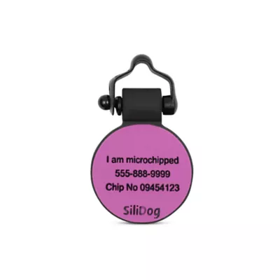 Product SiliDog The Silent Dog Tag Personalized Silicone Circle Dog & Cat ID Tag