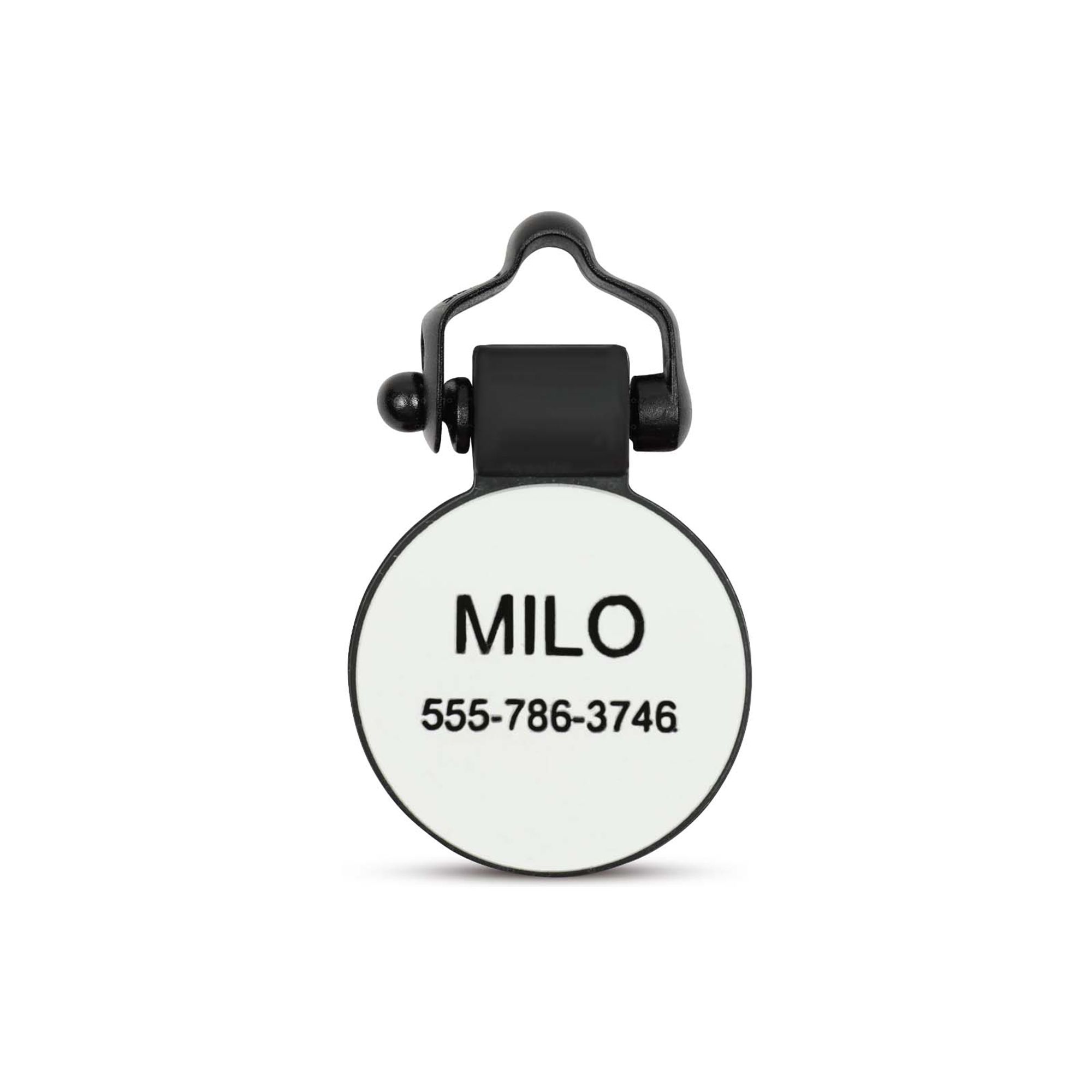 SiliDog The Silent Dog Tag Personalized Silicone Circle Dog & Cat