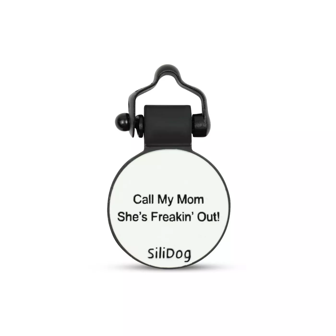 SiliDog The Silent Dog Tag Personalized Silicone Circle Dog Cat ID Tag