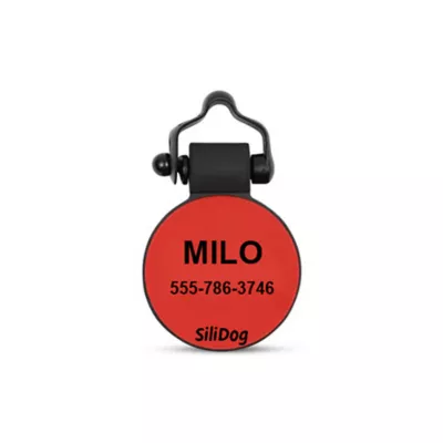 Product SiliDog The Silent Dog Tag Personalized Silicone Paw Print Dog & Cat ID Tag