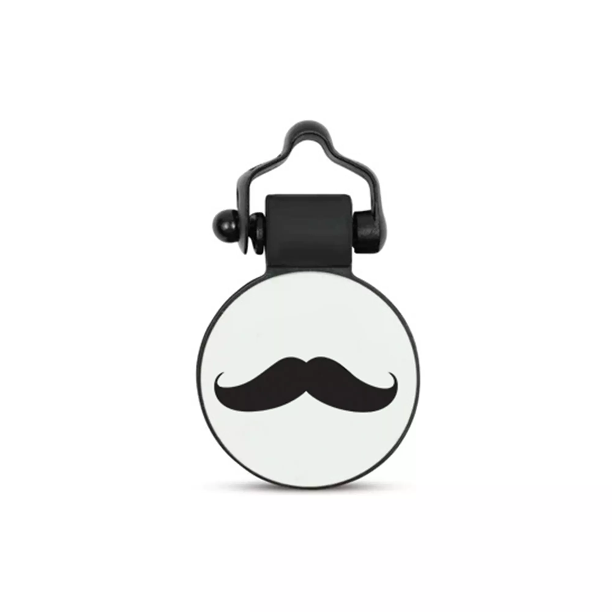 SiliDog The Silent Dog Tag Personalized Silicone Mustache Dog & Cat ID Tag