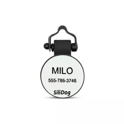 Product SiliDog The Silent Dog Tag Personalized Silicone Mustache Dog & Cat ID Tag