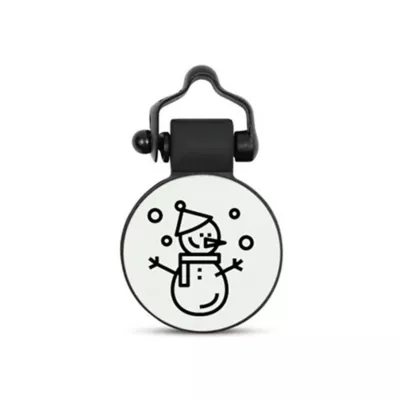 Product SiliDog The Silent Dog Tag Personalized Silicone Snowman Dog & Cat ID Tag