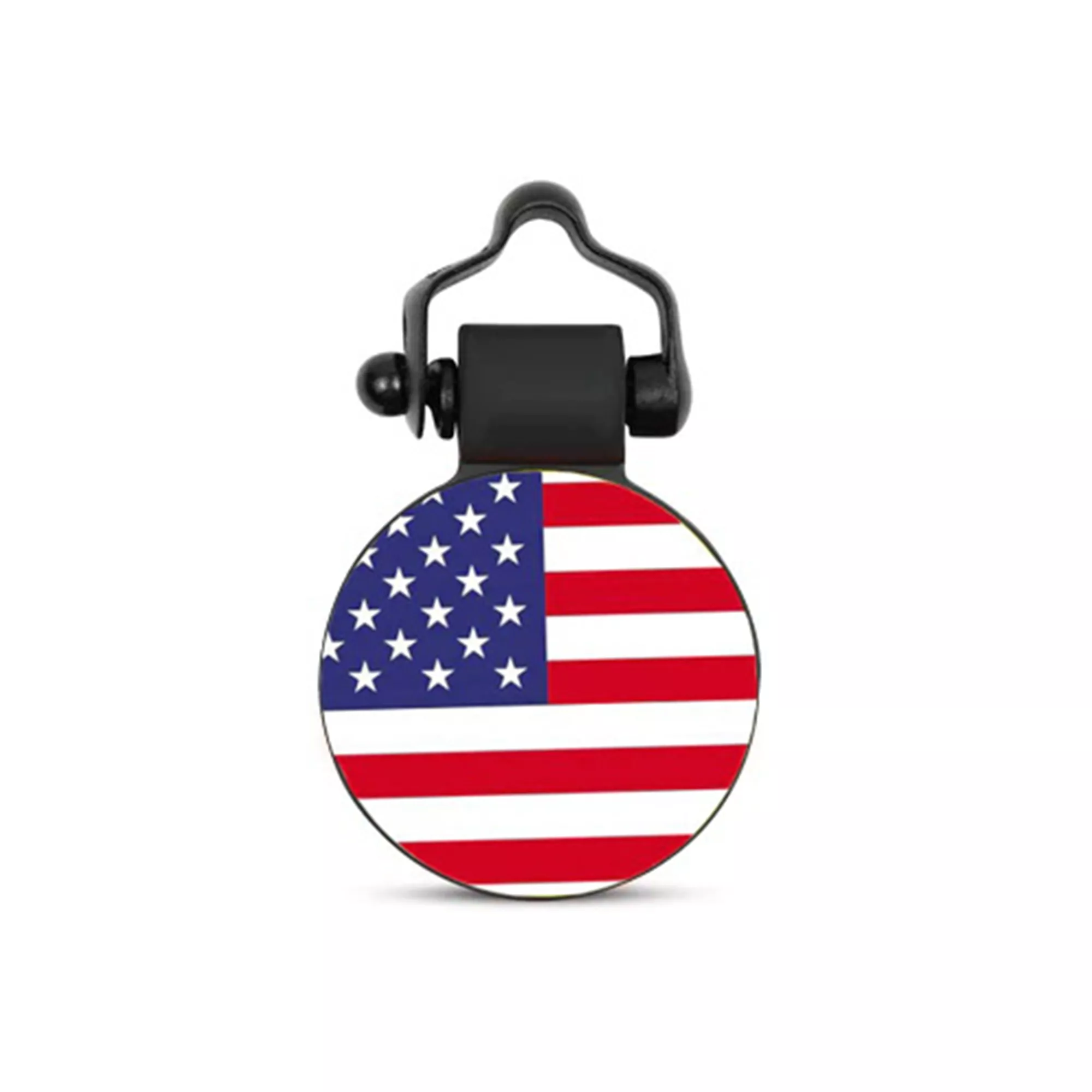 SiliDog The Silent Dog Tag Personalized Silicone USA Flag Dog & Cat ID Tag