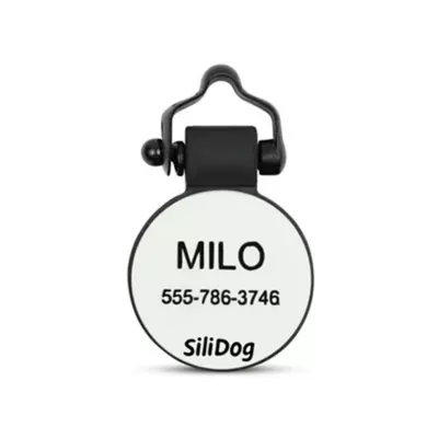 Product SiliDog The Silent Dog Tag Personalized Silicone USA Flag Dog & Cat ID Tag