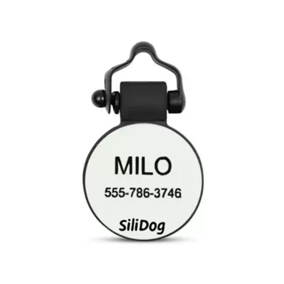 Product SiliDog The Silent Dog Tag Personalized Silicone Canada Flag Dog & Cat ID Tag