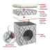 Kitty City Cool Gray & White Folding Cube Cat Bed image thumbnail 4