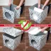 Kitty City Cool Gray & White Folding Cube Cat Bed image thumbnail 5