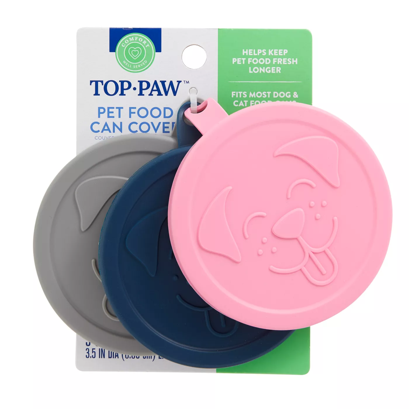 Top Paw Dog Face Pet Food Can Covers 3 Pack